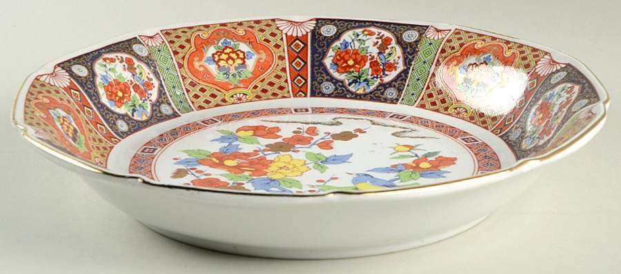 Imari 11" Shallow Round Bowl by Heygill-1