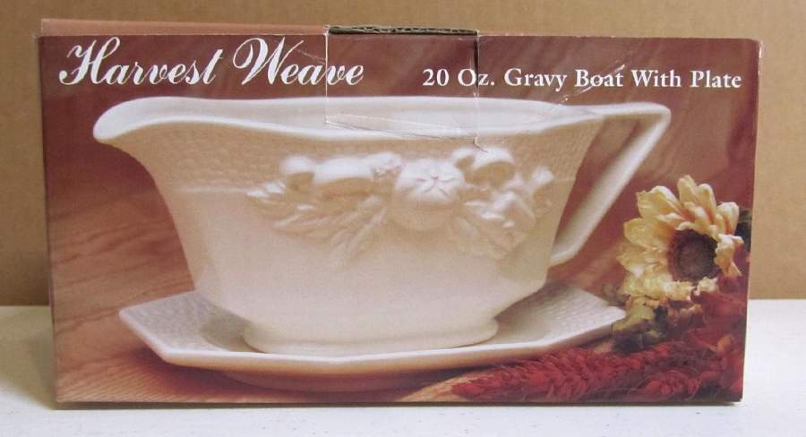Harvest Weave Gravy Boat & Underplate by Himark-1