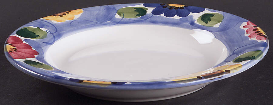 Indigo Large Rim Soup Bowl by Himark-1