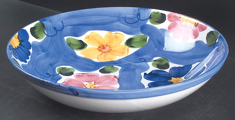 Indigo 13" Pasta Serving Bowl by Himark-1