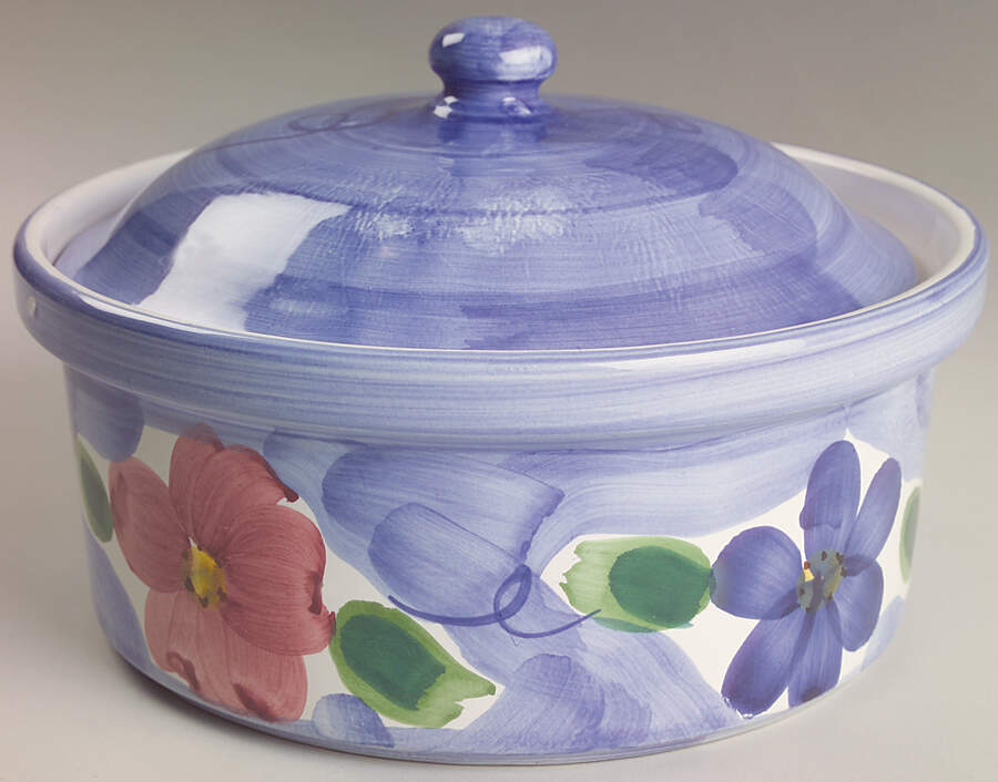 Indigo 2.25 Qt Round Covered Casserole by Himark-1