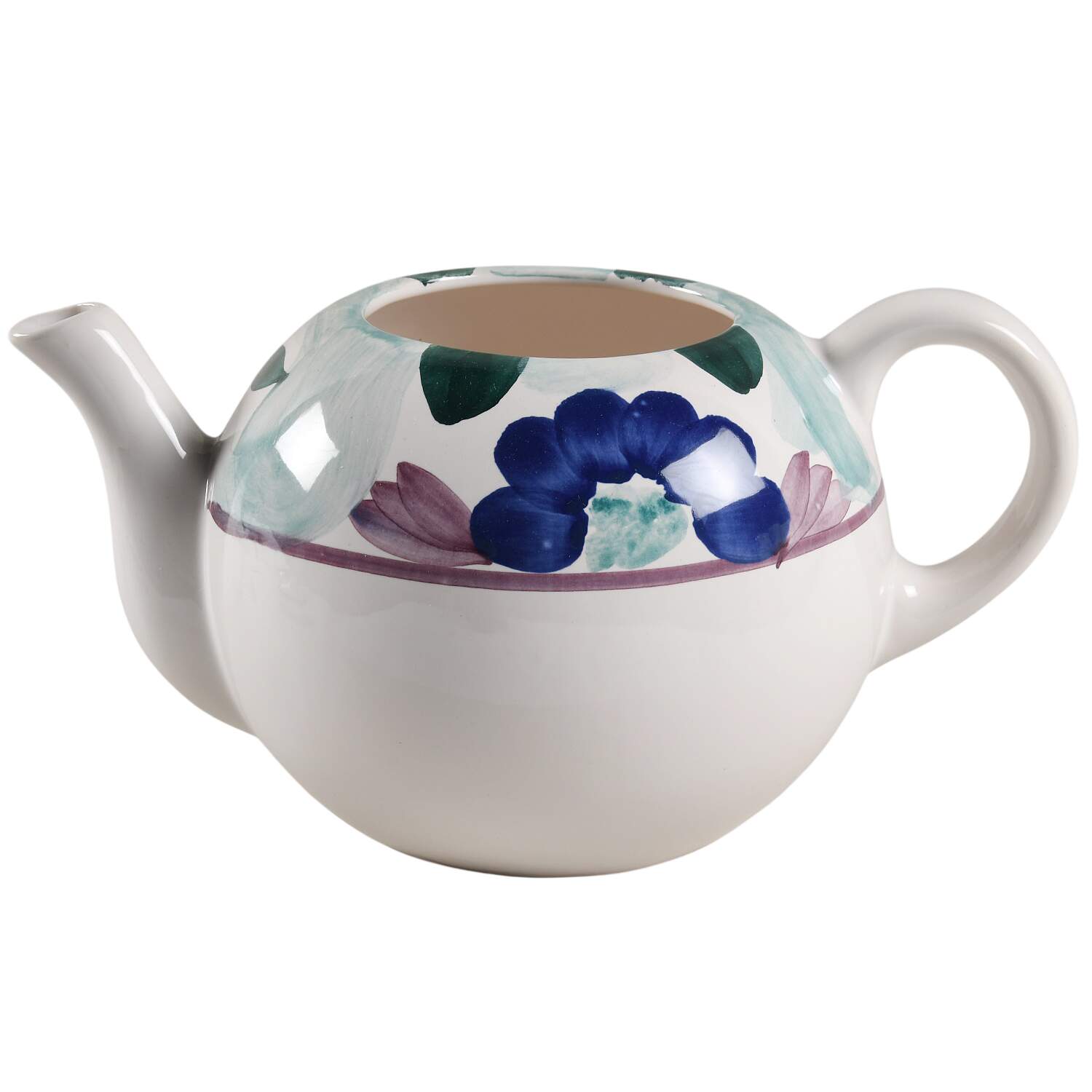 Indigo Teapot No Lid by Himark-1