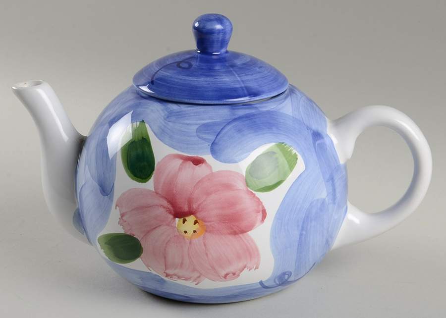 Indigo Teapot & Lid by Himark-1