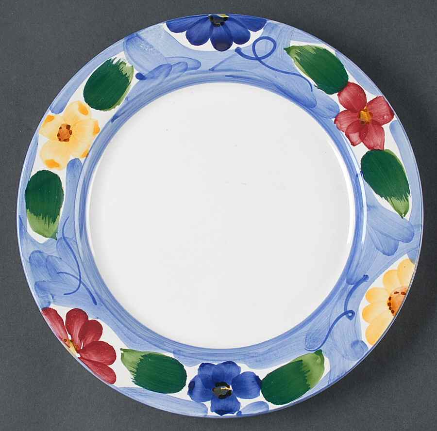 Indigo Large Dinner Plate by Himark-1