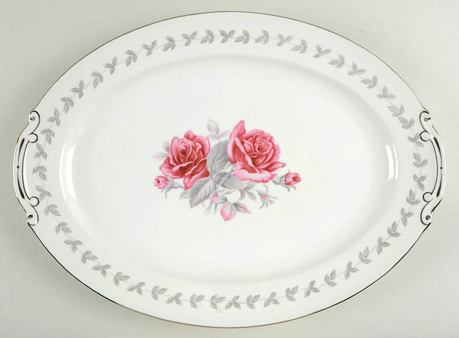 American Rose 15" Oval Serving Platter by Hira China-1