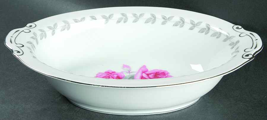 American Rose 10" Oval Vegetable Bowl by Hira China-1