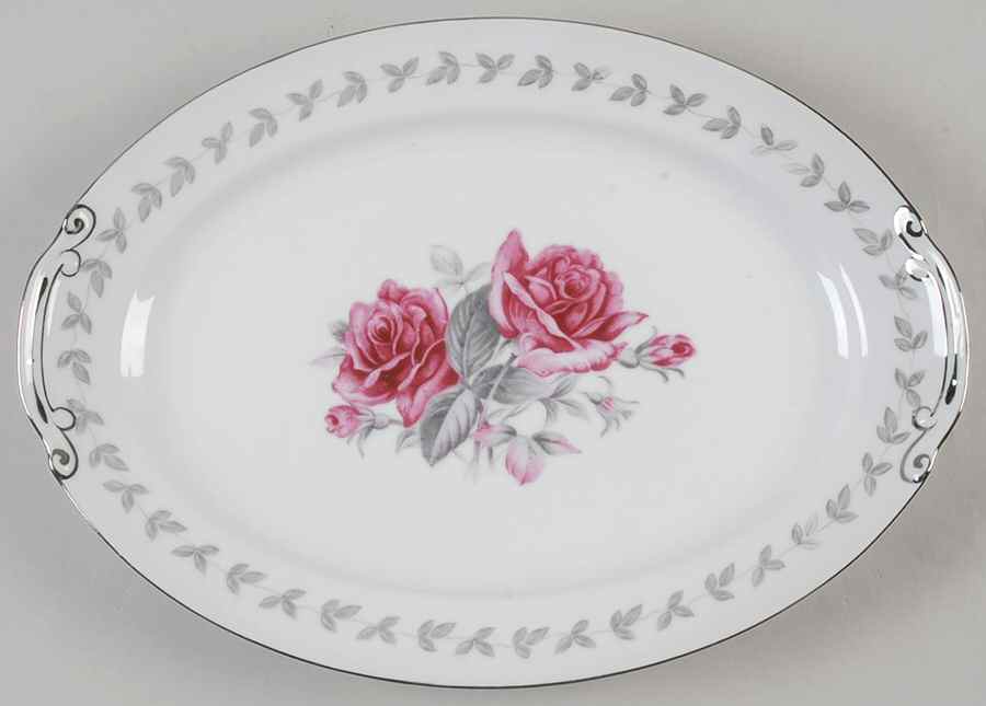 American Rose 14" Oval Serving Platter by Hira China-1