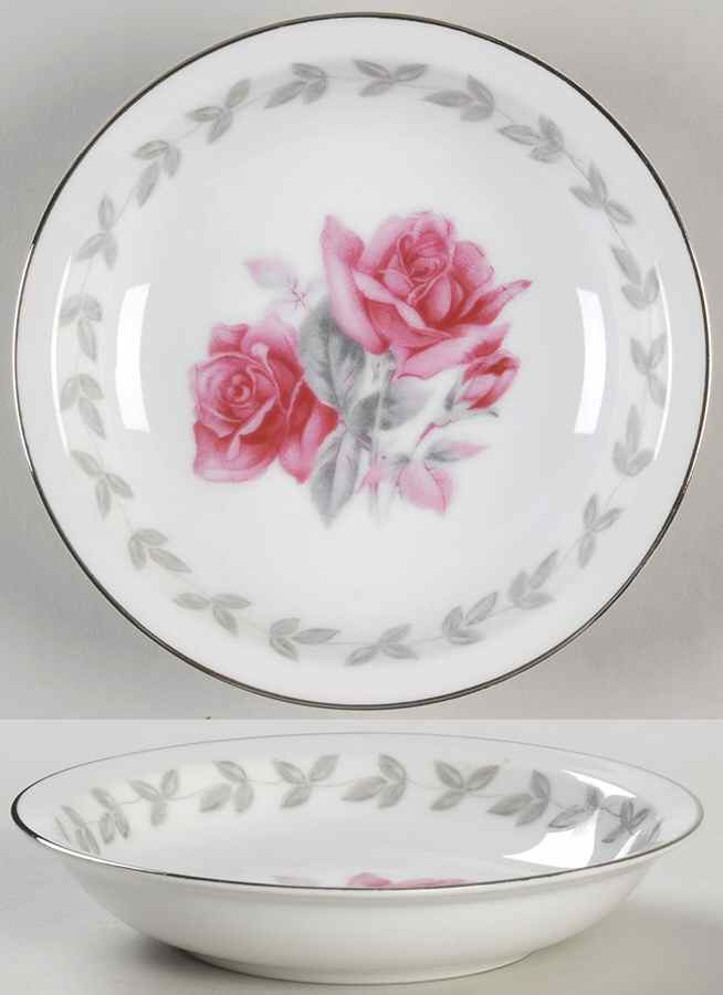 American Rose Rim Fruit/Dessert (Sauce) Bowl by Hira China-1