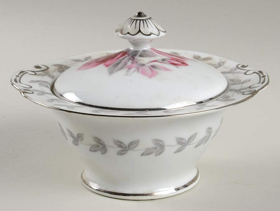 American Rose Sugar Bowl & Lid by Hira China-1