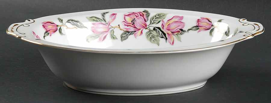 Carolina Tulip 10" Oval Vegetable Bowl by Hira China-1