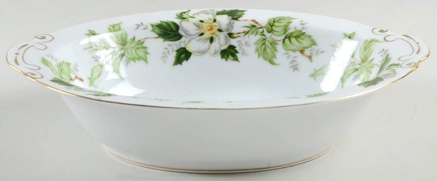 Cordova 10" Oval Vegetable Bowl by Hira China-1