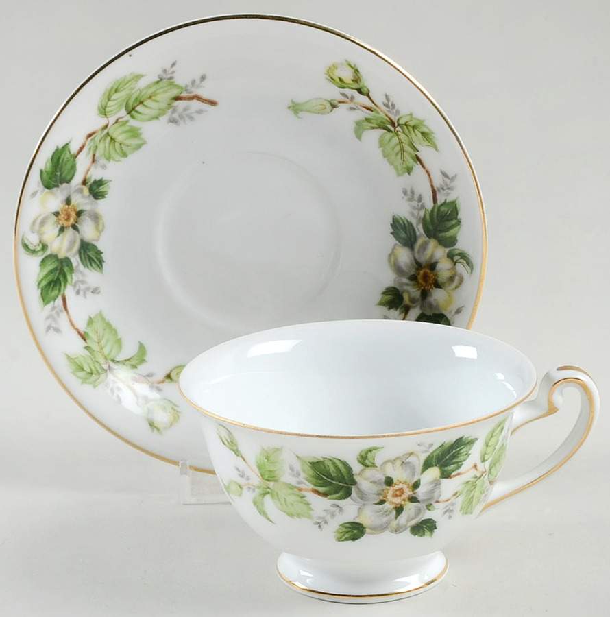 Cordova Footed Cup & Saucer Set by Hira China-1