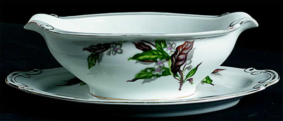 Delray Gravy Boat with Attached Underplate by Hira China-1
