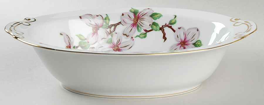Dogwood 10" Oval Vegetable Bowl by Hira China-1