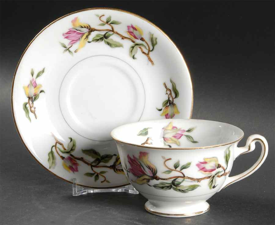 Encino Footed Cup & Saucer Set by Hira China-1