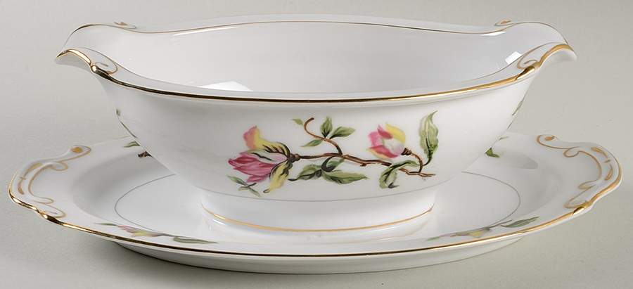 Encino Gravy Boat with Attached Underplate by Hira China-1