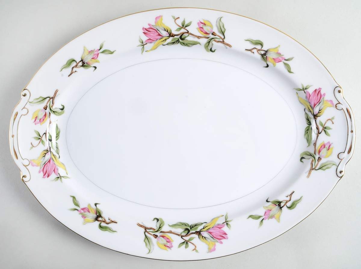 Encino 15" Oval Serving Platter by Hira China-1