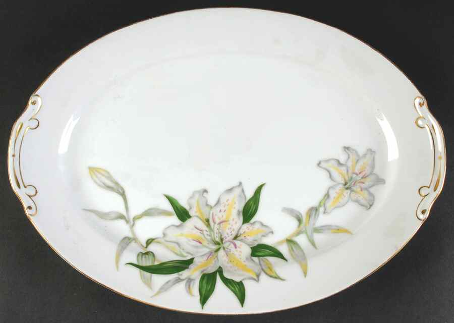 Fairbank 14" Oval Serving Platter by Hira China-1