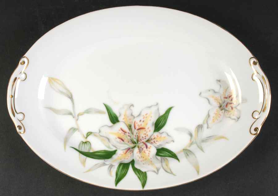 Fairbank 12" Oval Serving Platter by Hira China-1