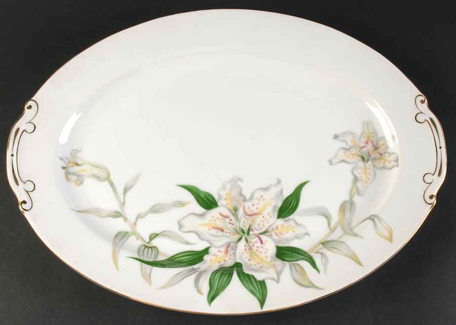 Fairbank 16" Oval Serving Platter by Hira China-1