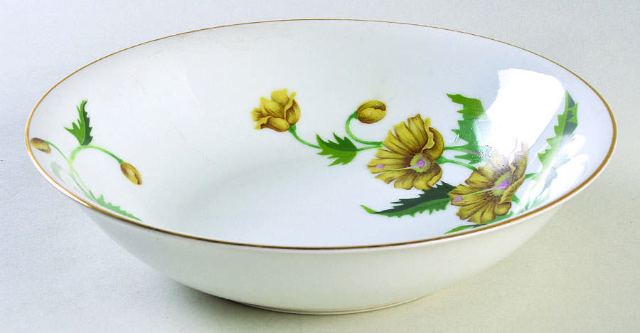 Golden Poppy 8" Round Vegetable Bowl by Hira China-1