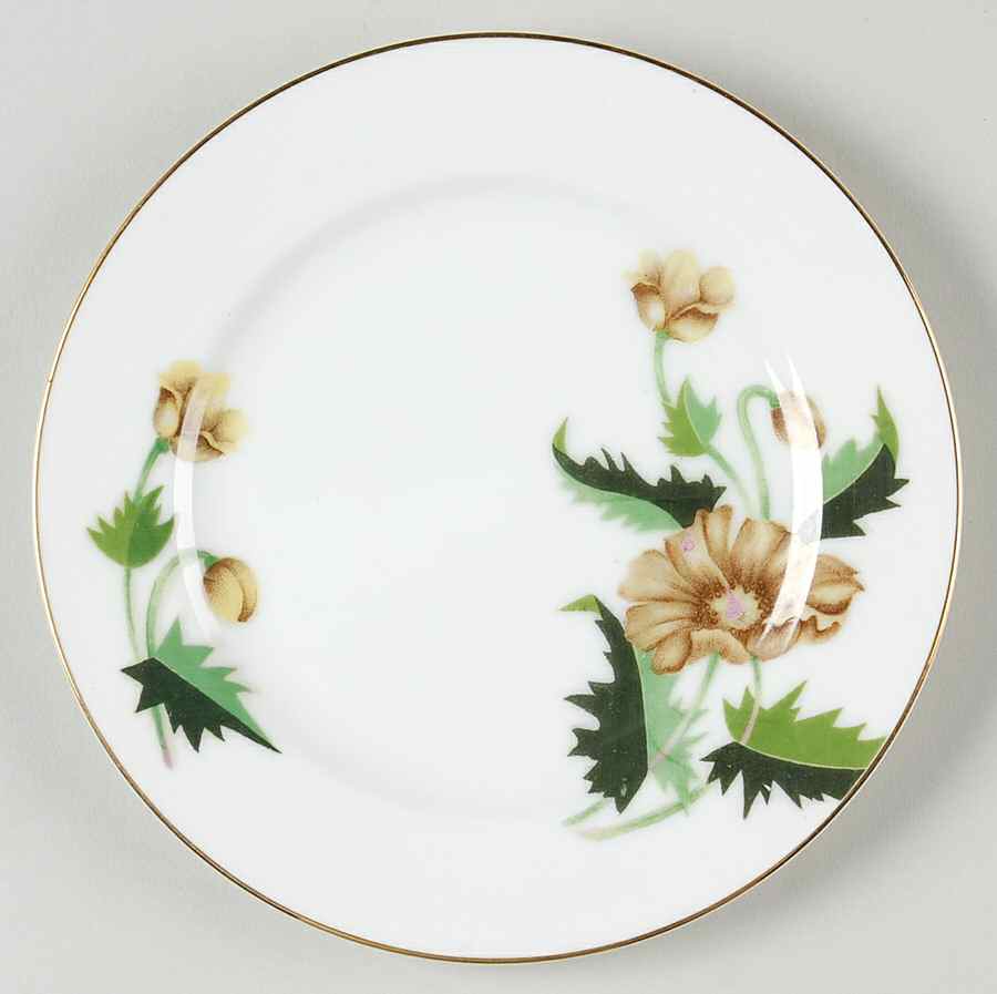 Golden Poppy Bread & Butter Plate by Hira China-1