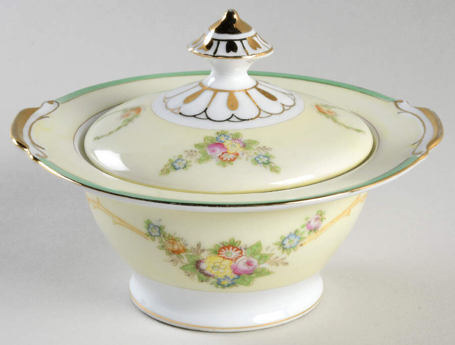 HIR1 Sugar Bowl & Lid by Hira China-1