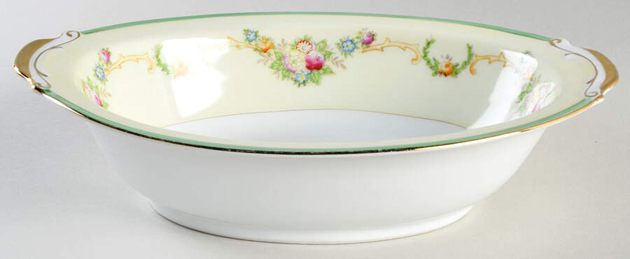HIR1 10" Oval Vegetable Bowl by Hira China-1
