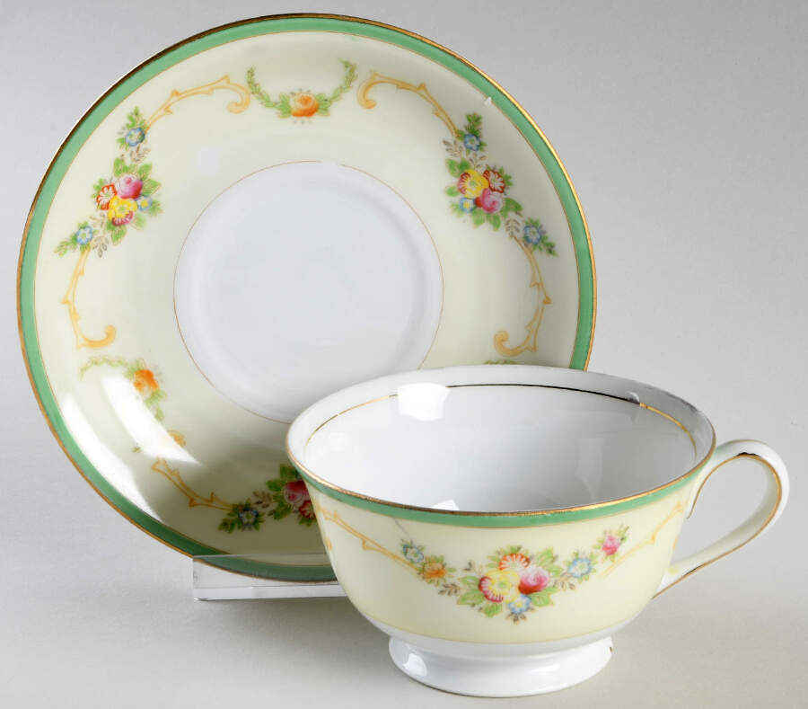 HIR1 Footed Cup & Saucer Set by Hira China-1