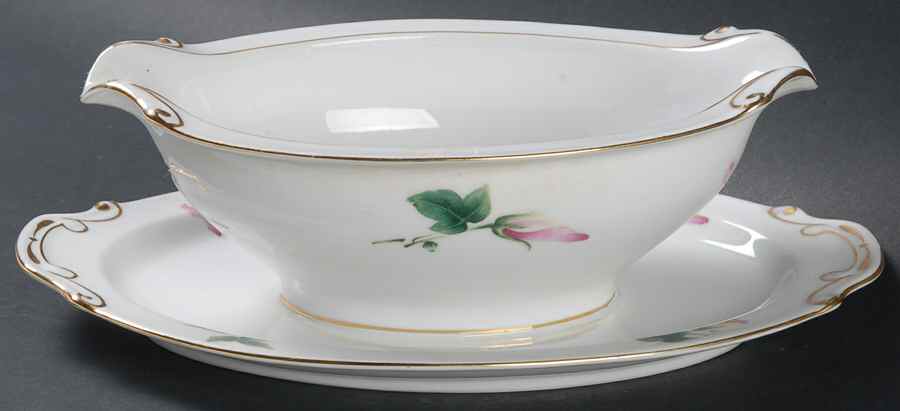 HIR11 Gravy Boat with Attached Underplate by Hira China-1