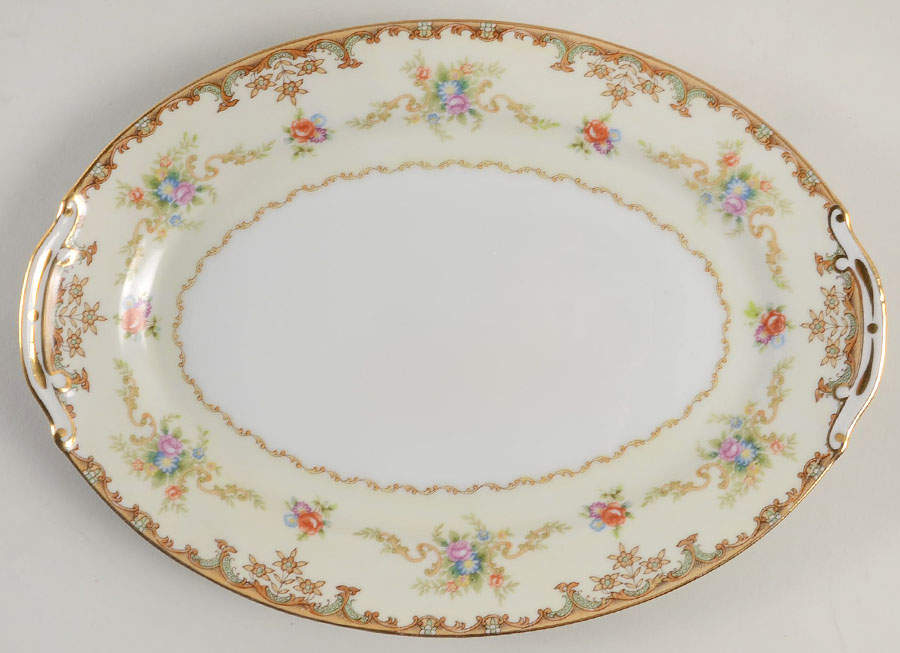 HIR4 12" Oval Serving Platter by Hira China-1