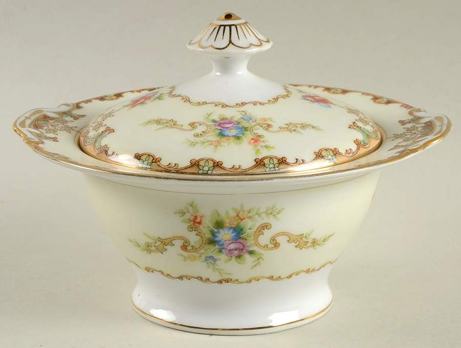HIR4 Sugar Bowl & Lid by Hira China-1