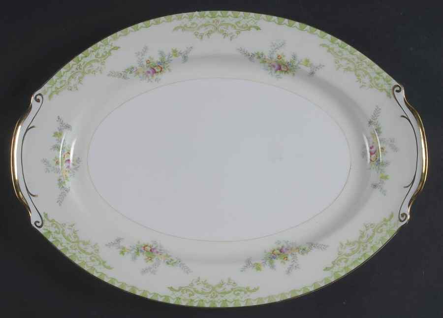 HIR7 14" Oval Serving Platter by Hira China-1