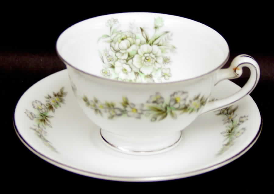 Jeanette Footed Cup & Saucer Set by Hira China-1