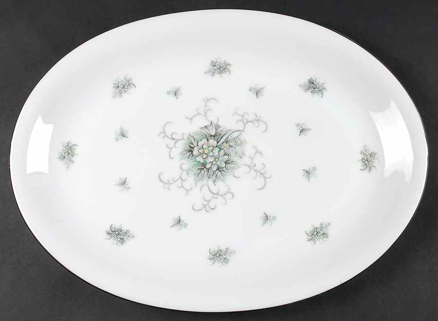 Lamont 16" Oval Serving Platter by Hira China-1