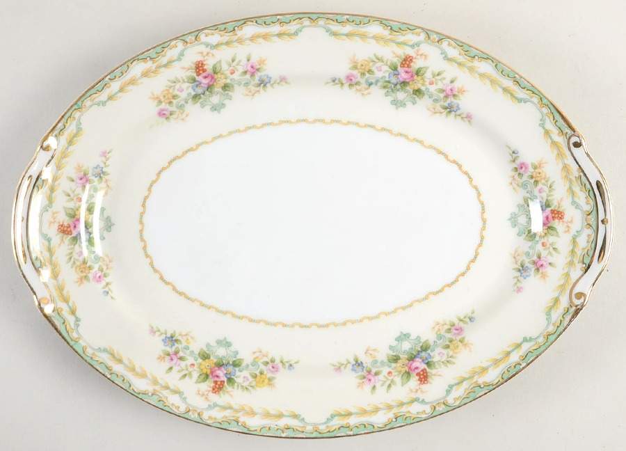 Madeline 12" Oval Serving Platter by Hira China-1