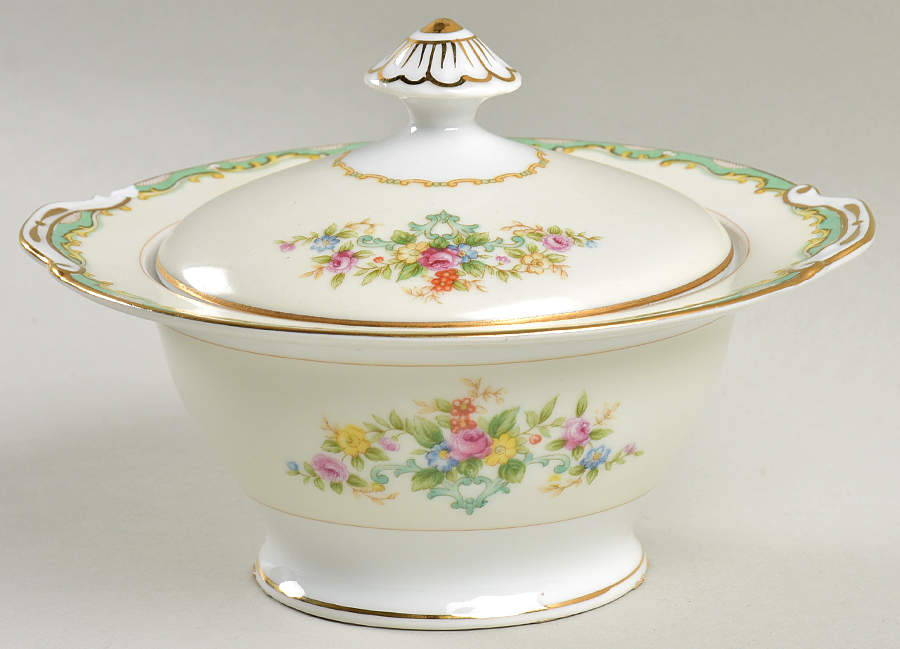 Madeline Sugar Bowl & Lid by Hira China-1