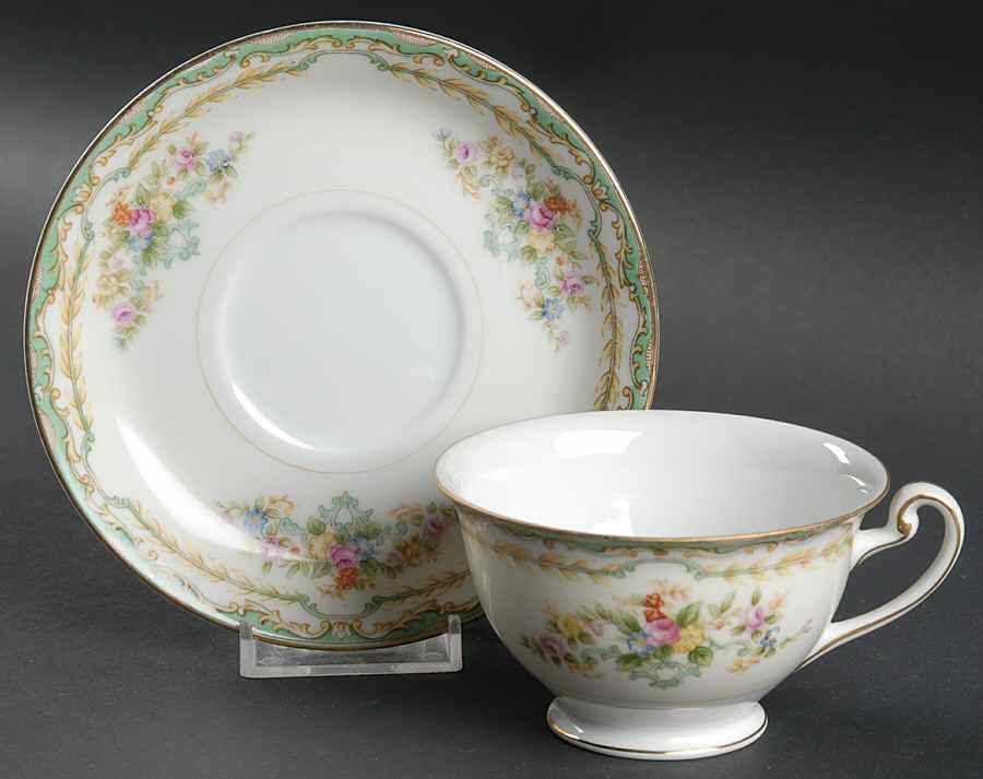 Madeline Footed Cup & Saucer Set by Hira China-1