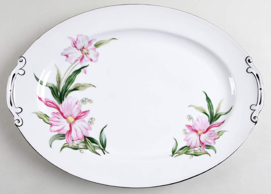 Montclair 16" Oval Serving Platter by Hira China-1