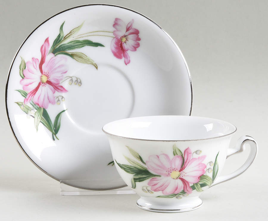 Montclair Footed Cup & Saucer Set by Hira China-1