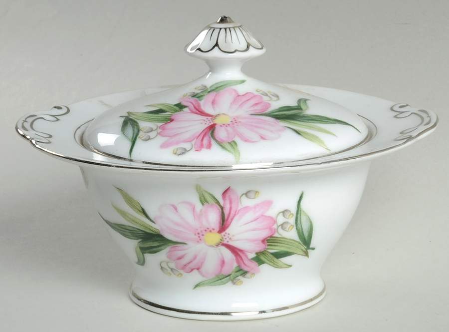 Montclair Sugar Bowl & Lid by Hira China-1