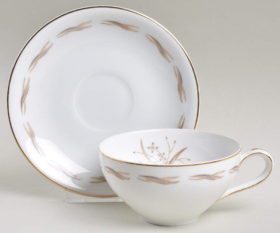 Nancy Flat Cup & Saucer Set by Hira China-1