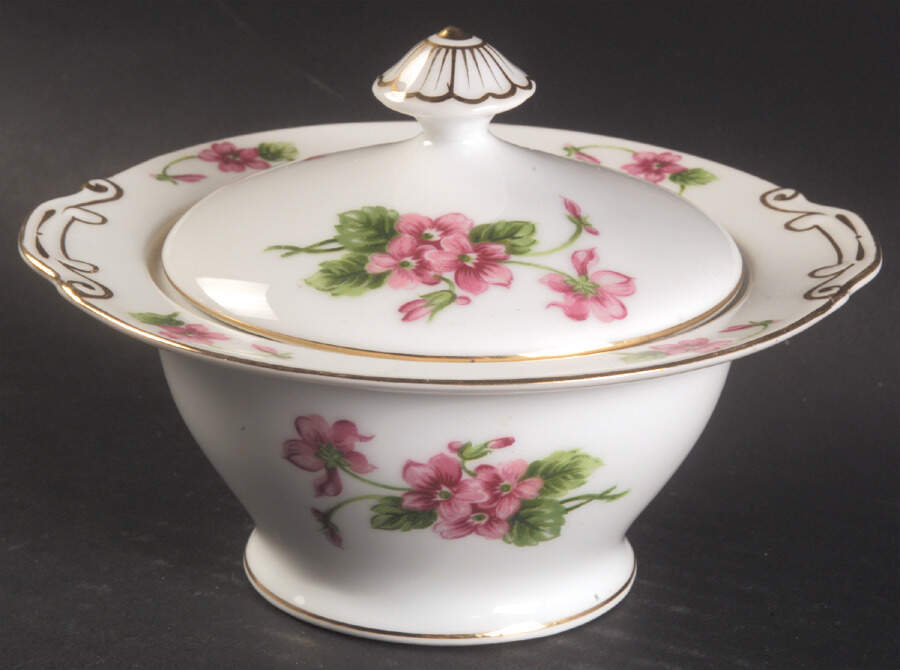 Nydia Sugar Bowl & Lid by Hira China-1