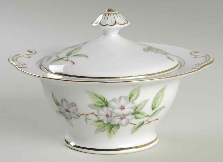 Rebecca Sugar Bowl & Lid by Hira China-1