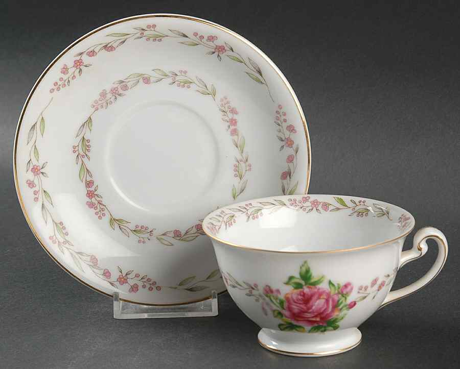 Ridgewood Footed Cup & Saucer Set by Hira China-1