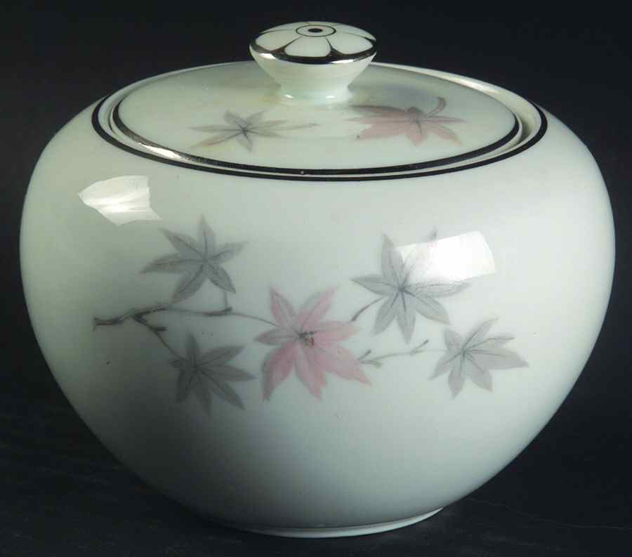 Silver Maple Sugar Bowl & Lid by Hira China-1