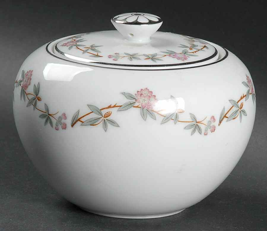 Sylvia Sugar Bowl & Lid by Hira China-1