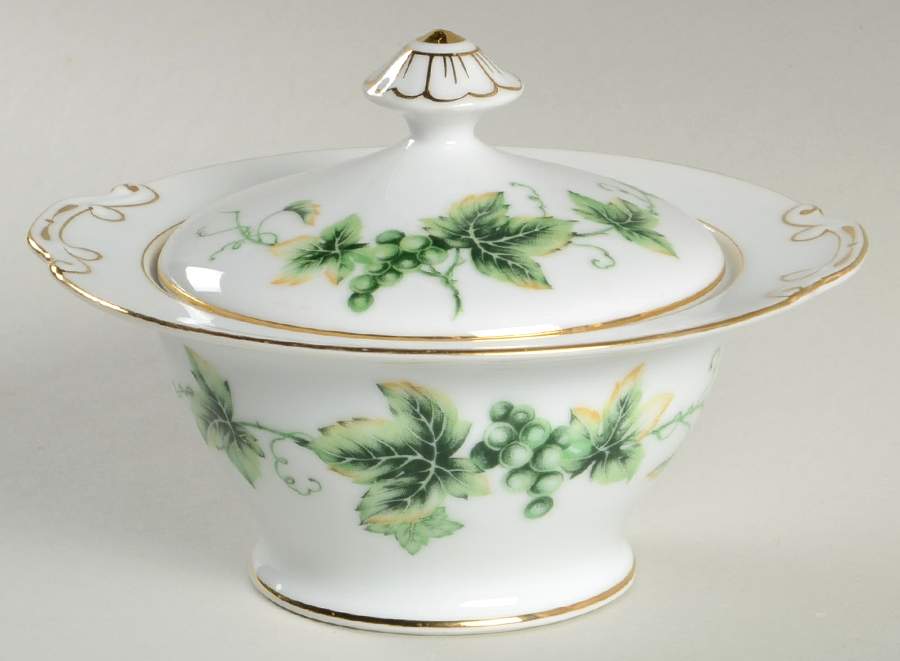 Virginia Sugar Bowl & Lid by Hira China-1