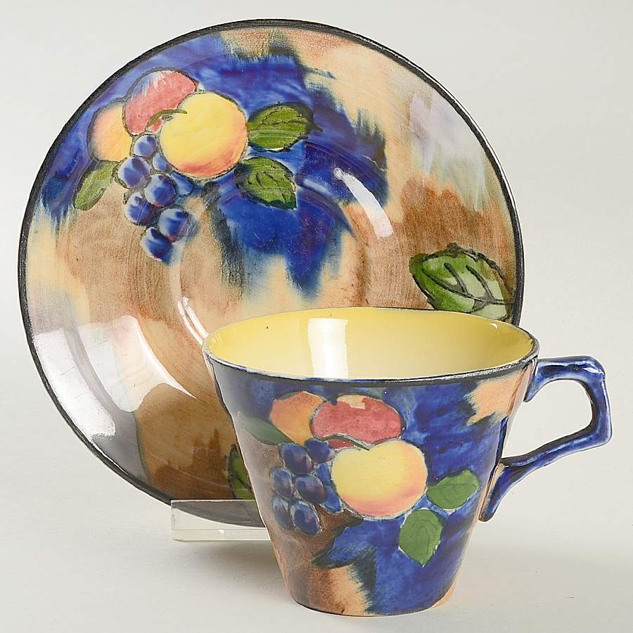 Autumn Flat Cup & Saucer Set by Hollinshead & Kirkham-1