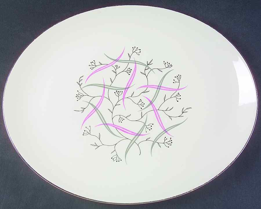 Allegro 13" Oval Serving Platter by Homer Laughlin -1